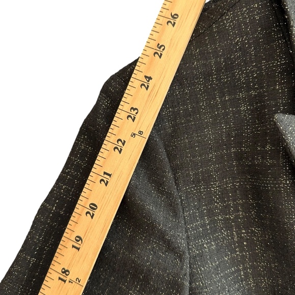 Elie Tahari Blazer Jacket Women's Size 14 Gold Kissed Metallic Weave Elegant - Picture 13 of 16